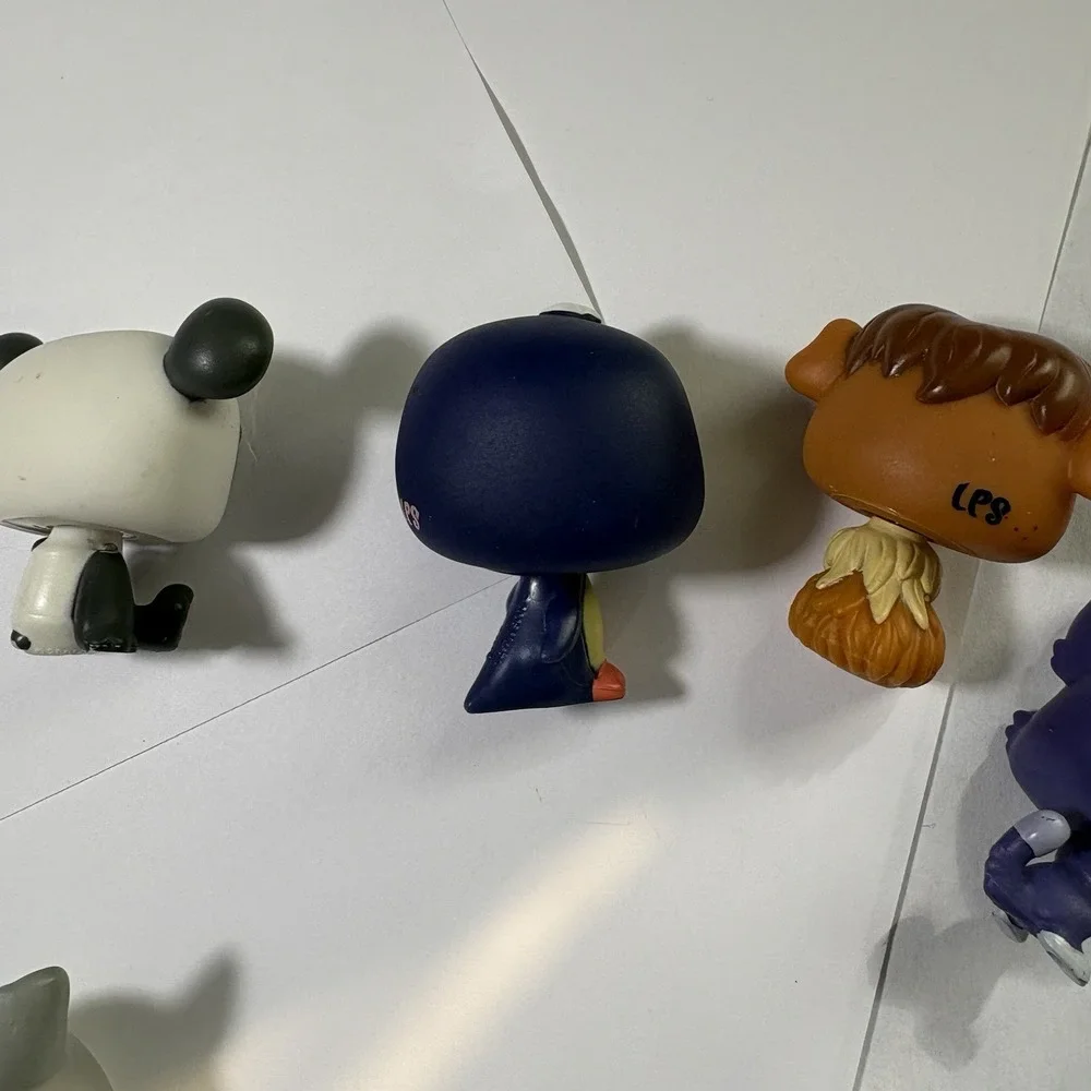 LPS Littlest Pet Shop Lot 6 Mixed Pets Gen 1 Husky Dog‎  Panda Monkey Penguin